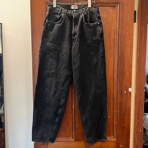 Agolde Black Taper Jeans